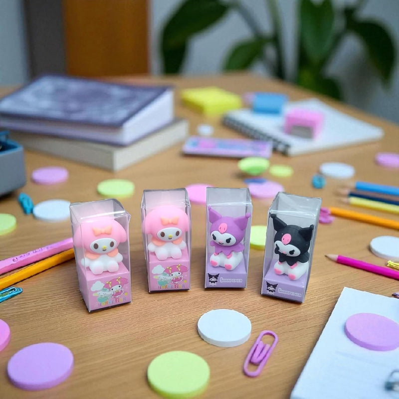 3D Cartoon Erasers | Kuromi & Melody Theme