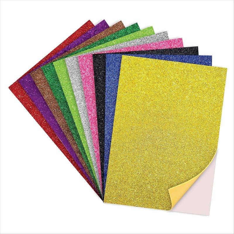 Self-Adhesive Glitter Paper Sheets