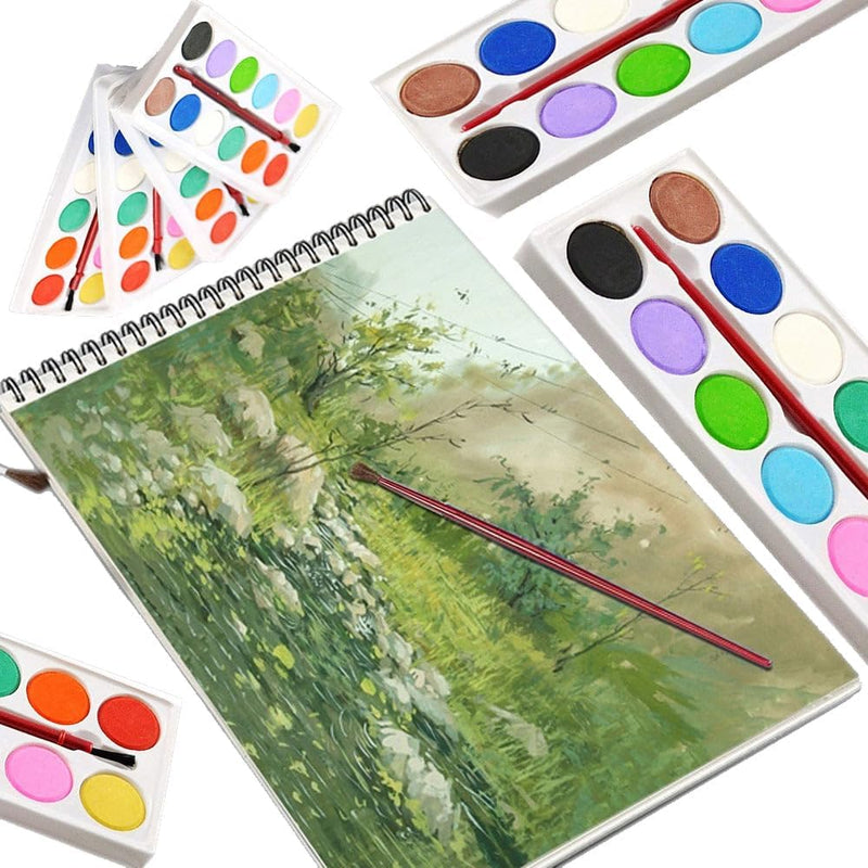Water Color Set with Brush- 12 Color