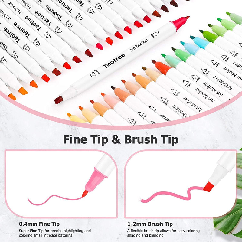 Dual Tip Acrylic Marker Set of 24 Shades