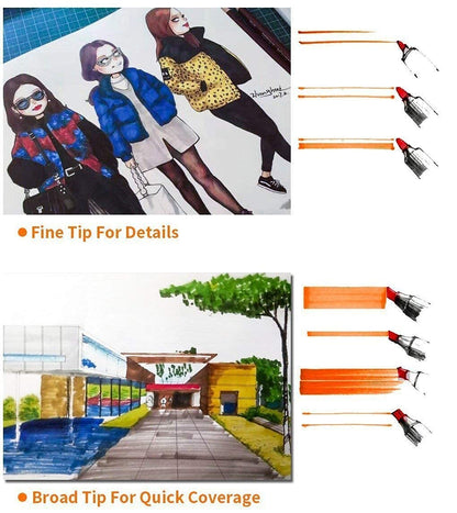 Twin Tip Art Markers- Set 12 Colors