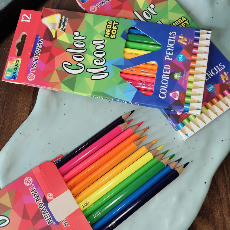 Neon Colour Pencils (12-Pack)