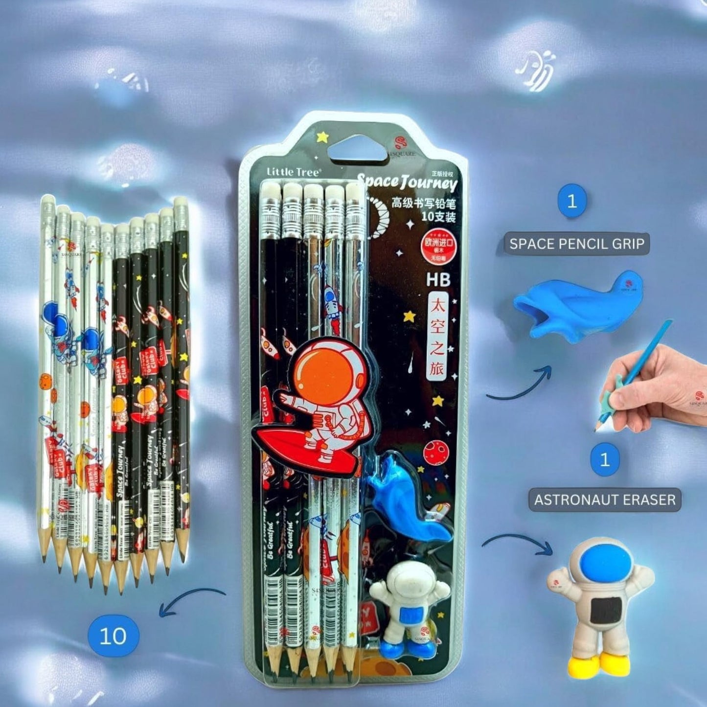 Cute Bunny Stationery Gift Set (9-Piece)