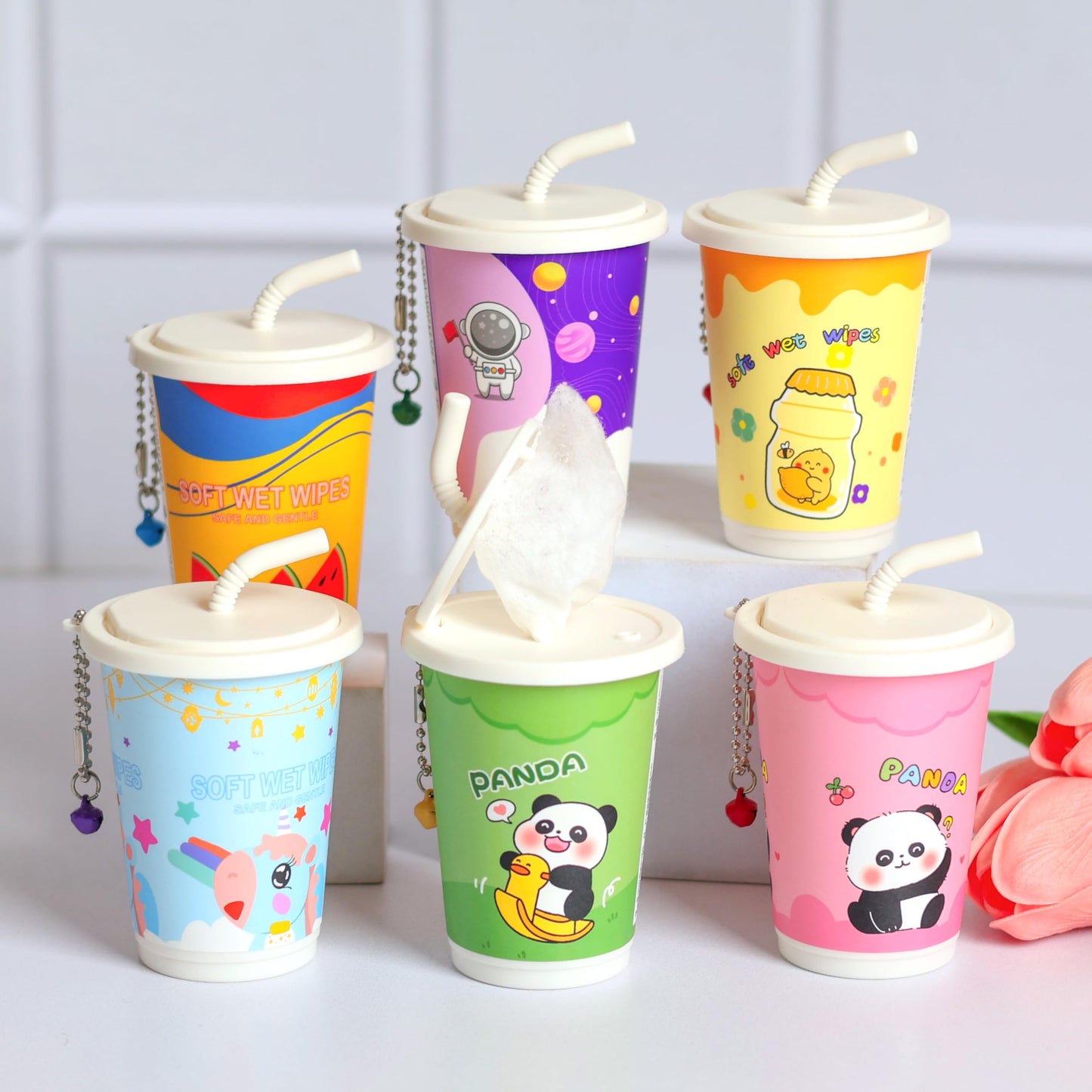 Cartoon Smoothie Cup Wet Wipes