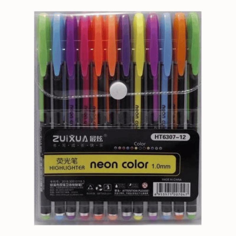 Metallic Glitter Gel Pens Set – 12 Color
