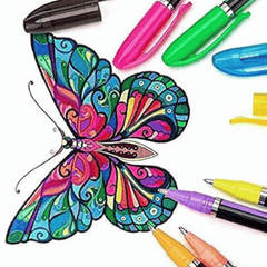 Metallic Glitter Gel Pens Set – 12 Color