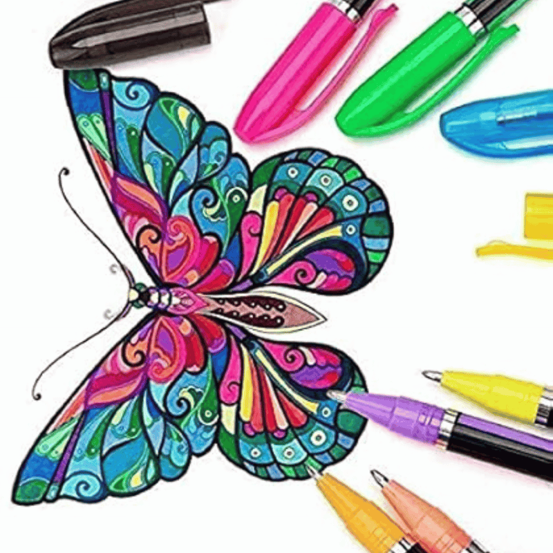 Metallic Glitter Gel Pens Set – 12 Color