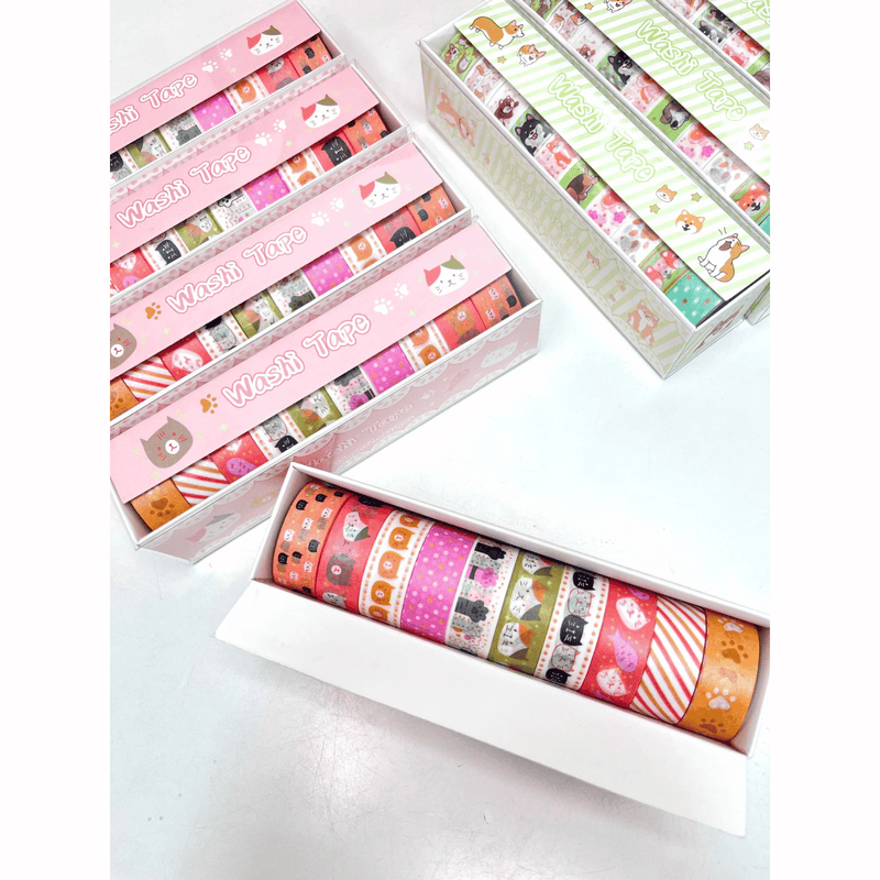 Multi-Design Washi Tape Set – 20 Rolls