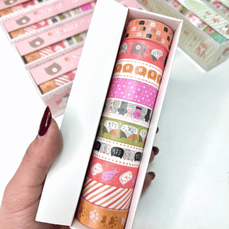 Multi-Design Washi Tape Set – 20 Rolls