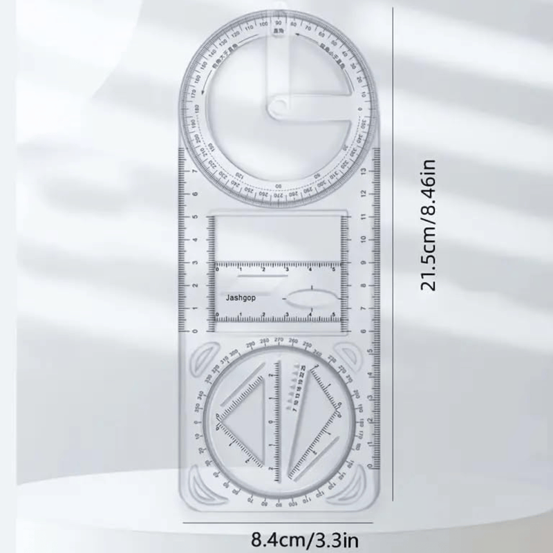 Multifunctional Geometric Ruler (Pack of 2)