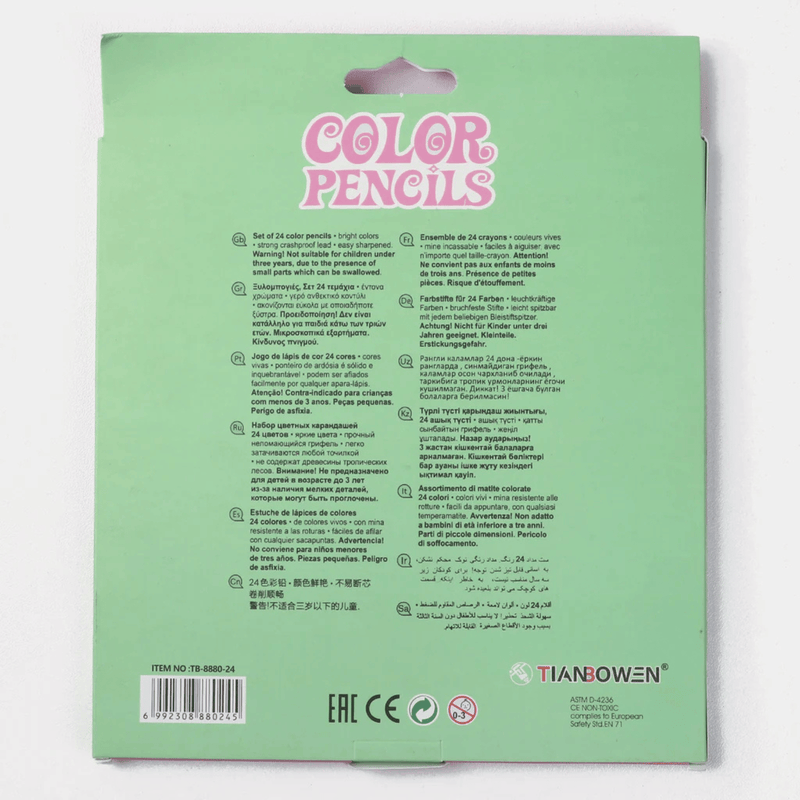 Pastel Colour Pencils (24 Premium Shades)