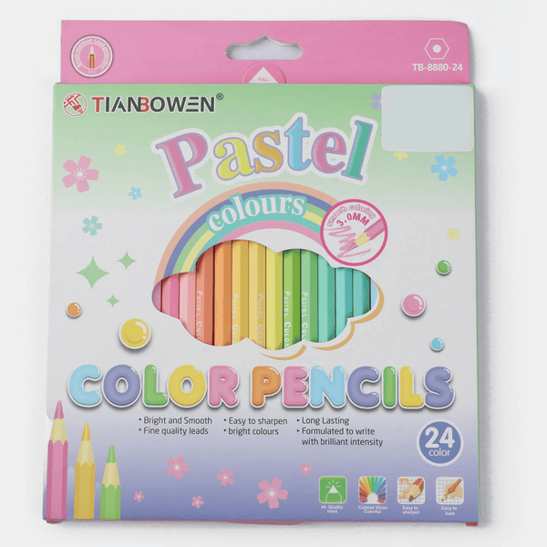 Pastel Colour Pencils (24 Premium Shades)