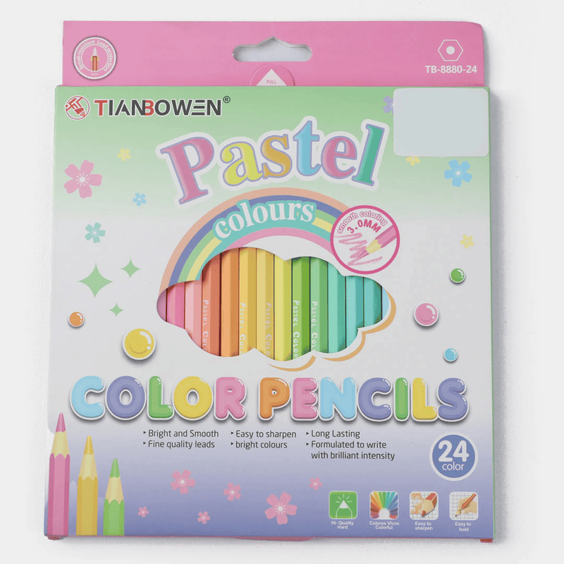 Pastel Colour Pencils (24 Premium Shades)