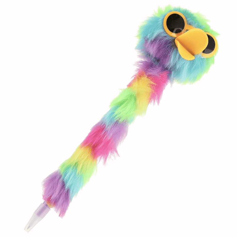 Soft Duck Fur Pen with Sunglasses- Blue  (Pack of 3)