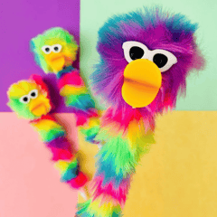 Soft Duck Fur Pen with Sunglasses- Blue  (Pack of 3)