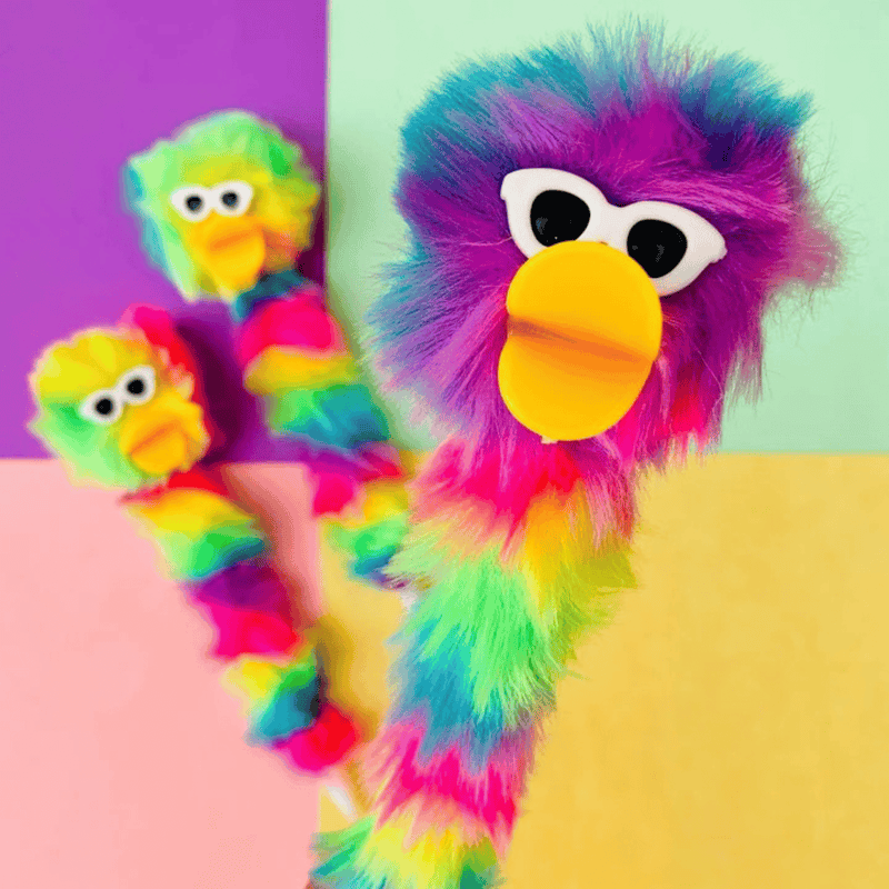 Soft Duck Fur Pen with Sunglasses- Blue  (Pack of 3)