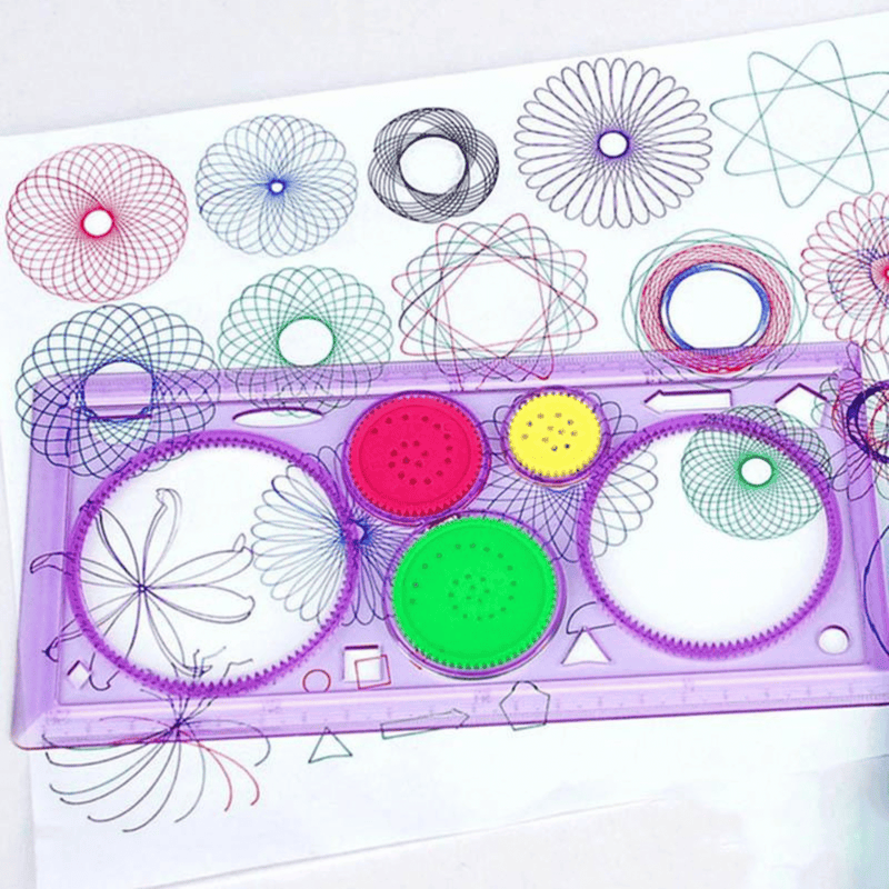 Spirograph Geometric Drawing Ruler (Pack of 2)